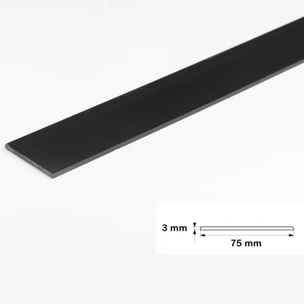 PVC Durable 2.5 Metre Long Flat Bar Trim Architrave Cover