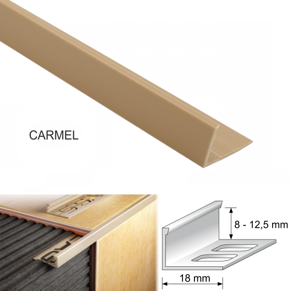 18mm PVC Straight Edge L Shaped Tile Trim