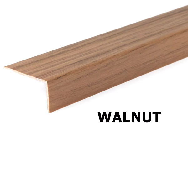 PVC Unequal Wood Effect Plastic Corner 90 Degree Angle Trim - 2.5m Long