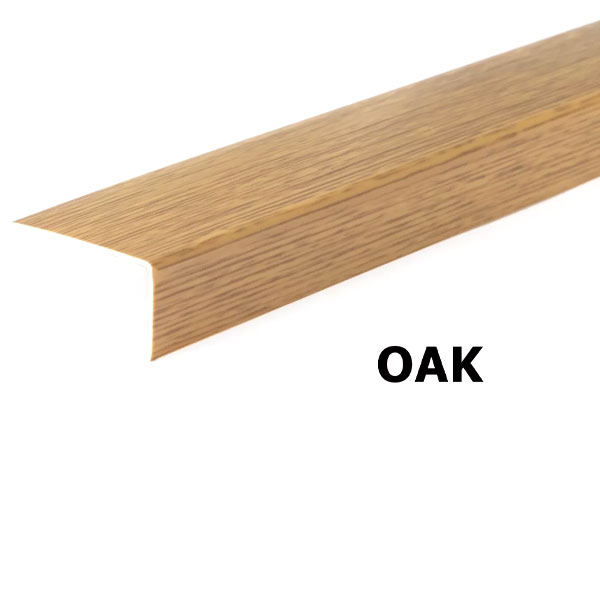 PVC Unequal Wood Effect Plastic Corner 90 Degree Angle Trim - 2.5m Long