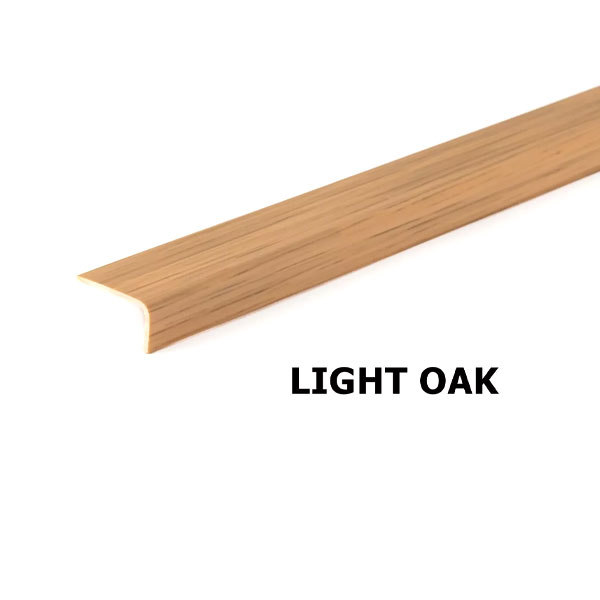 PVC Unequal Wood Effect Plastic Corner 90 Degree Angle Trim - 2.5m Long