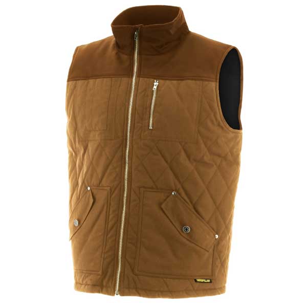 Quilted Waxed Cotton Shell Vest