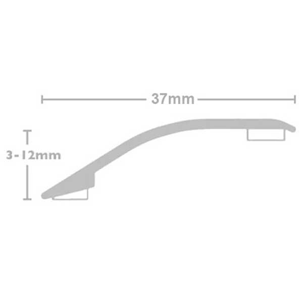 Ramp Reducer 37mm Threshold Door Bars Stick Down Profile Edge Strip For Wood & Tile Floor