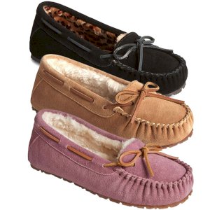 Reina Faux Fur Lined Suede Slipper