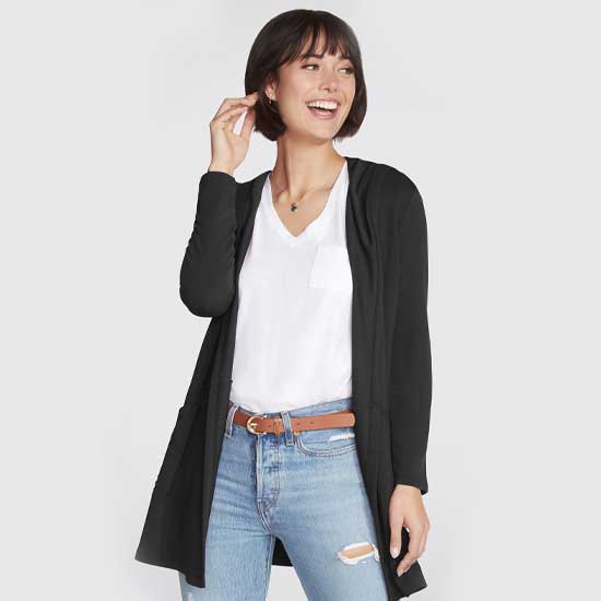 Ladies Luxuriously Soft Restful Hoodigan Cardigan
