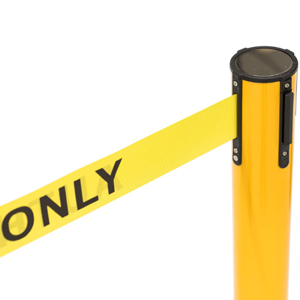 Authorized Access Only - Caution Queue Yellow Tape Barrier