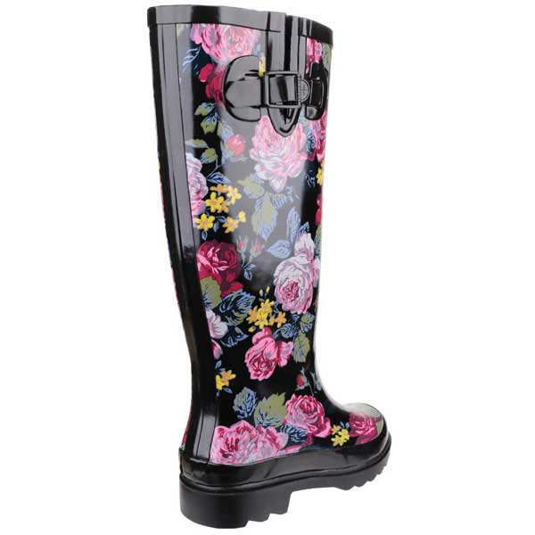 Rosefest Wellington Footwear With Floral Pattern
