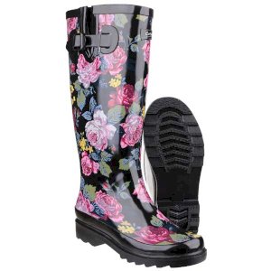 Rosefest Wellington Footwear With Floral Pattern