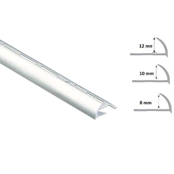 Round Edge Aluminium Tile Trim – Durable Flooring Strip