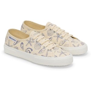 Seashells Print Lace-Up Sneaker
