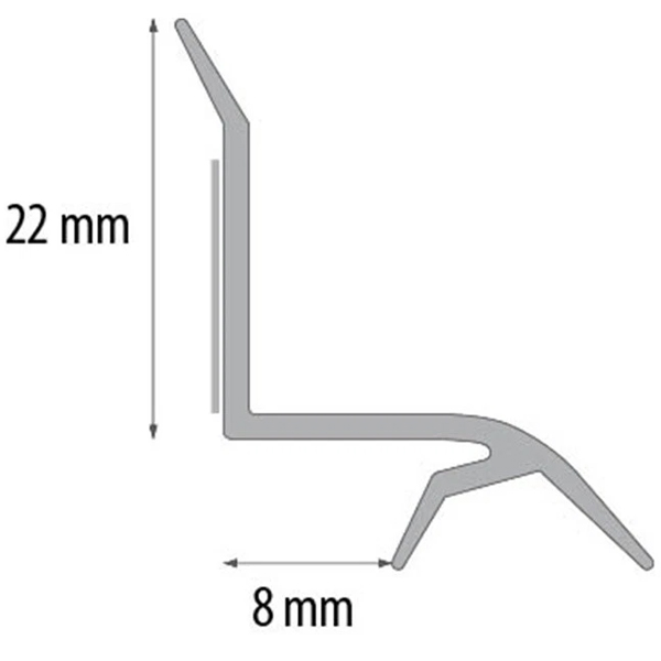 Self-Adhesive 2.5m Sealing PVC White Strip For Cladding Wall Panel