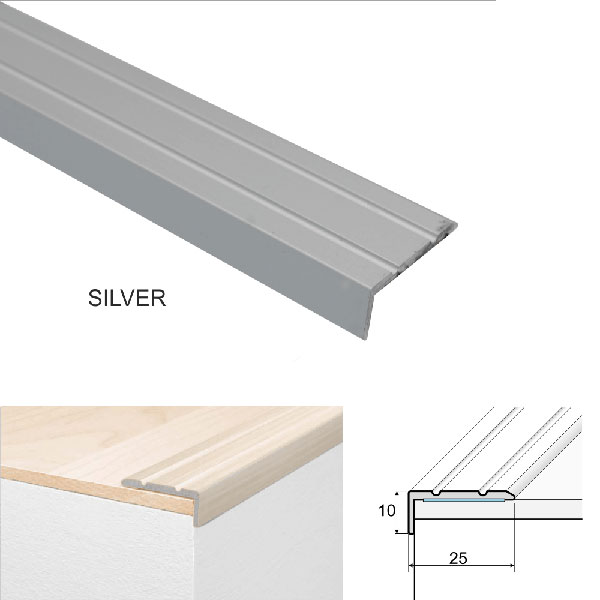 Self Adhesive Anodised Aluminium Stair Nosing Edge Trim
