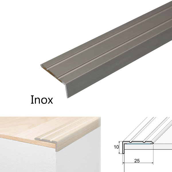 Self Adhesive Anodised Aluminium Stair Nosing Edge Trim