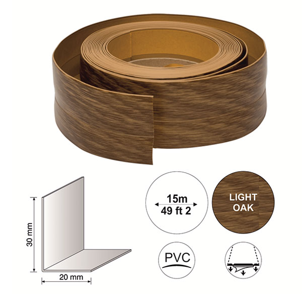Self Adhesive Flexible PVC Skirting Board 5m Long