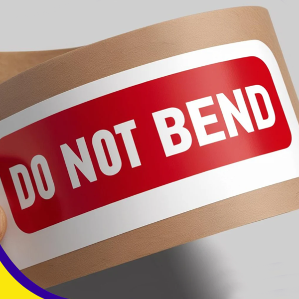 Self Adhesive Label “Do Not Bend”