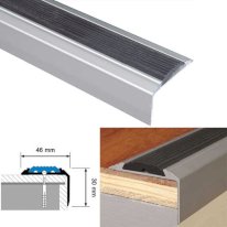 Silver Aluminium Stair Nosing For Tread Edges Screwfix