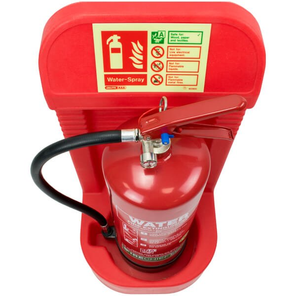 Single Red Plastic Extinguisher Stand