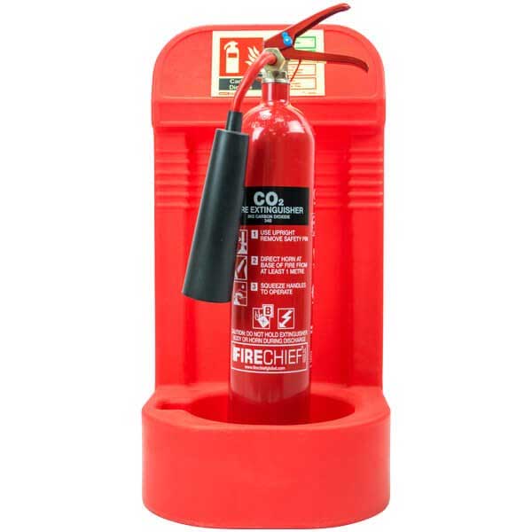 Single Red Plastic Extinguisher Stand