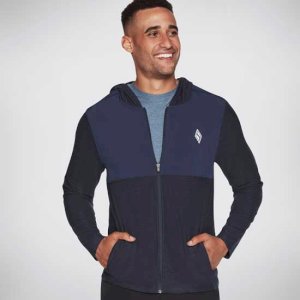 Lightweight Skech-Knits Zip Hoodie with Hand Pockets