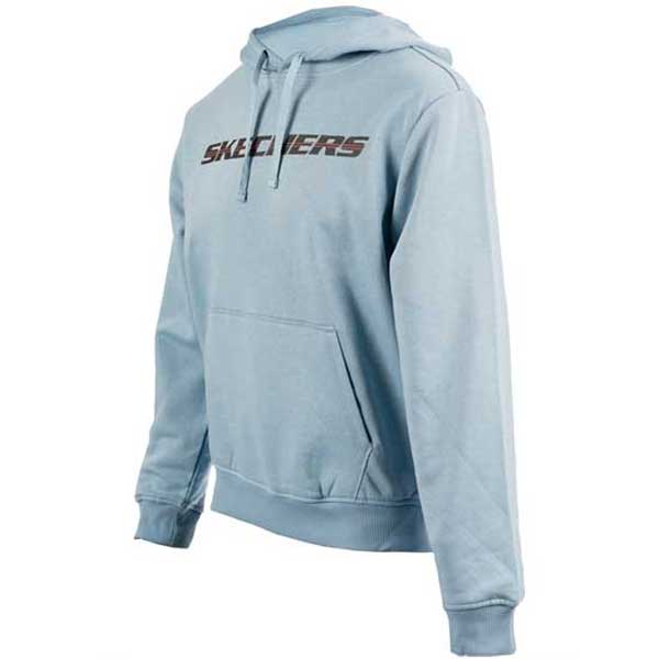 Skechers Soft Motion Hoodie in Faded Denim with Kangaroo Pocket