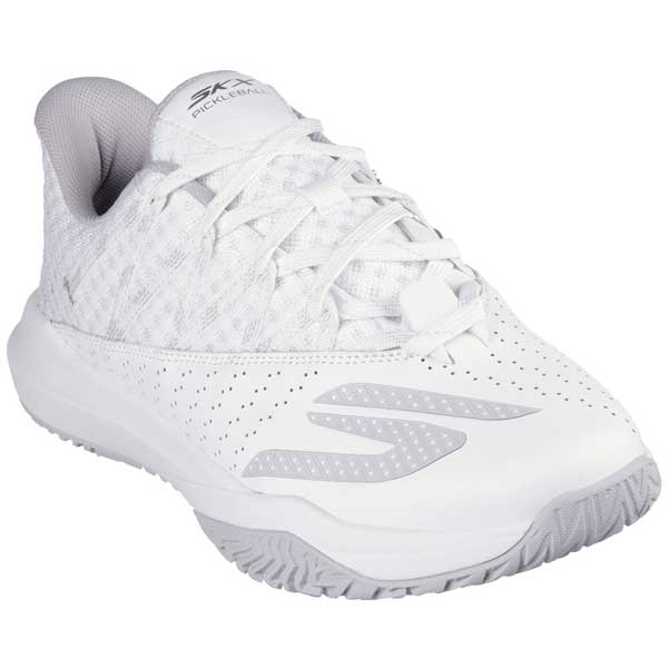 Skechers Mesh and Leather Lace-Up Trainers