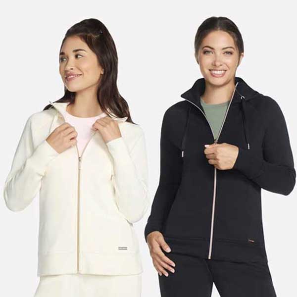 Skechluxe Elevate Hooded Jacket with Zip Front