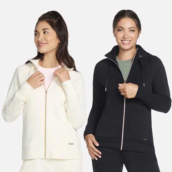 Skechluxe Elevate Hooded Jacket with Zip Front