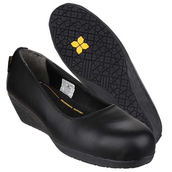 Slip Resistant FS107 SB Safety Heeled Ladies Shoe