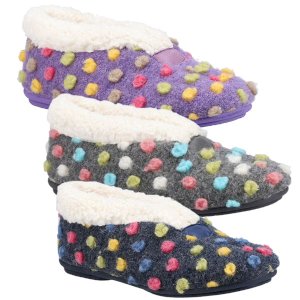 Snowberry Multi-Coloured Polka Dot Slipper