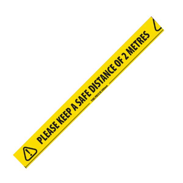 Social Distancing Tape 25mm CLOTH Hazard Black & Yellow