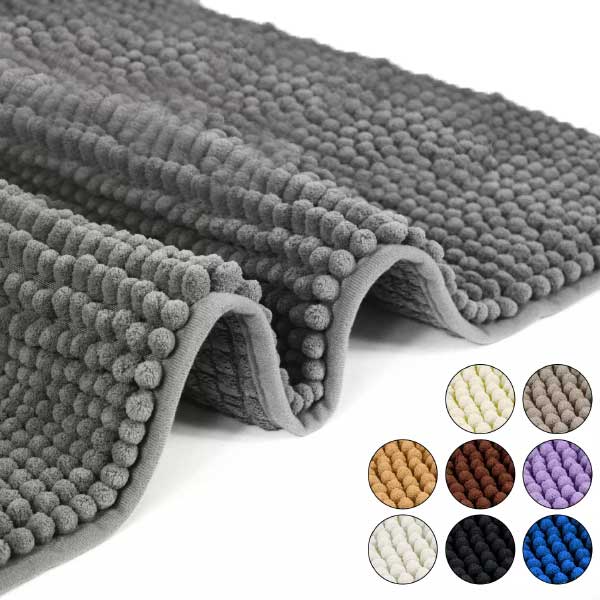 Soft Washable Non Slip Water Absorbent Shower Rug Anti Static Bath Mats