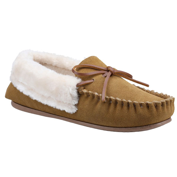 Sopworth Suede Moccasin Slipper for Women