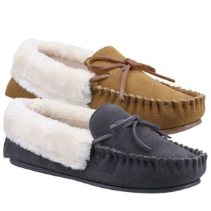 Sopworth Suede Moccasin Slipper for Women