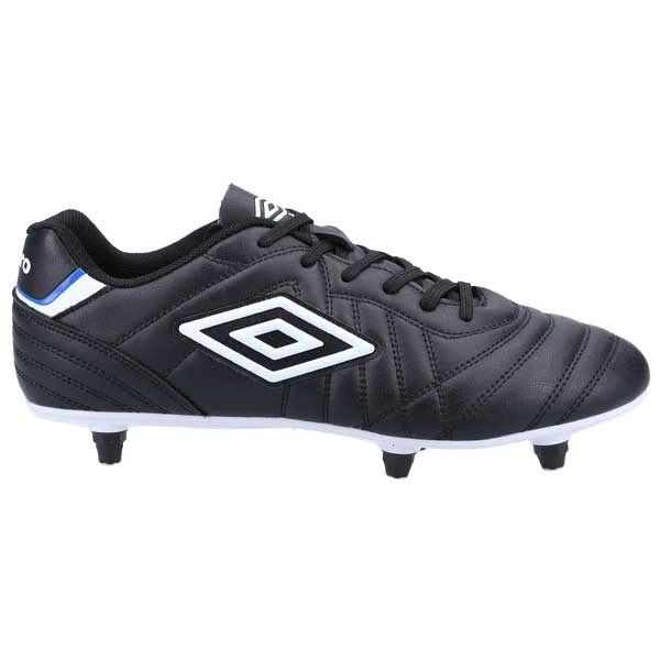 Leather Soft Ground Football Boots with Lace-Up Fastening