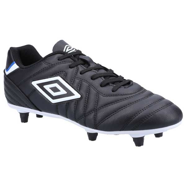 Leather Soft Ground Football Boots with Lace-Up Fastening