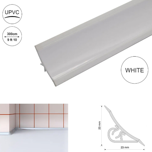 Splashback Worktop Profile Strip Edging Trim Kitchen Seal 3m Long