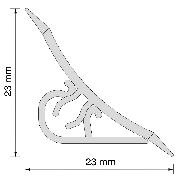 Splashback Worktop Profile Strip Edging Trim Kitchen Seal 3m Long