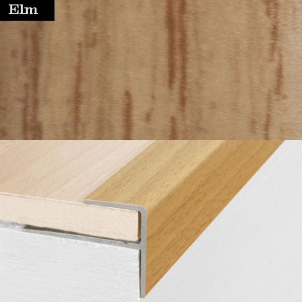 Stair Nosing Edge Trim Push-In Aluminium Wood Effect