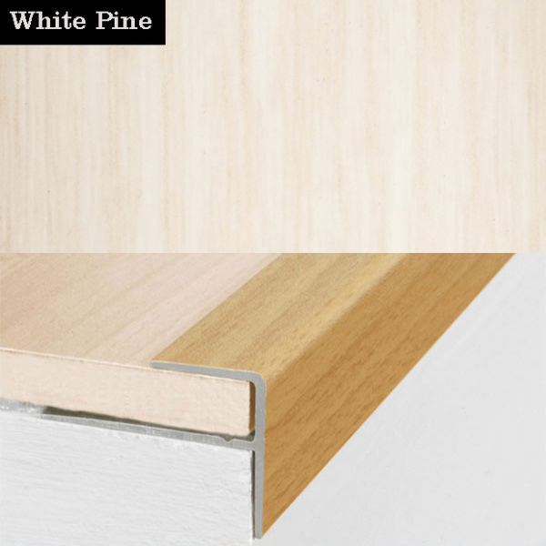 Stair Nosing Edge Trim Push-In Aluminium Wood Effect