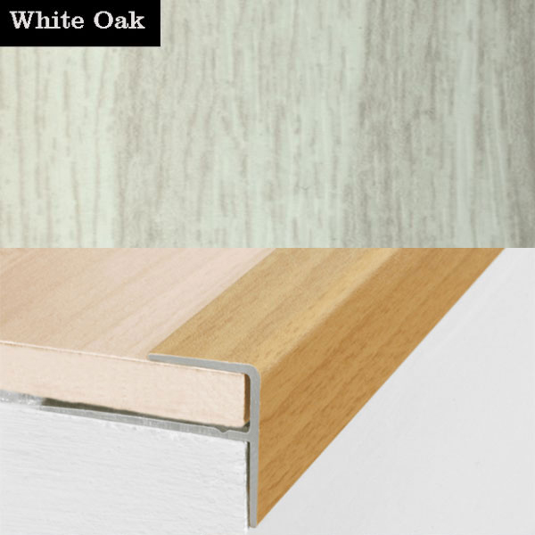 Stair Nosing Edge Trim Push-In Aluminium Wood Effect