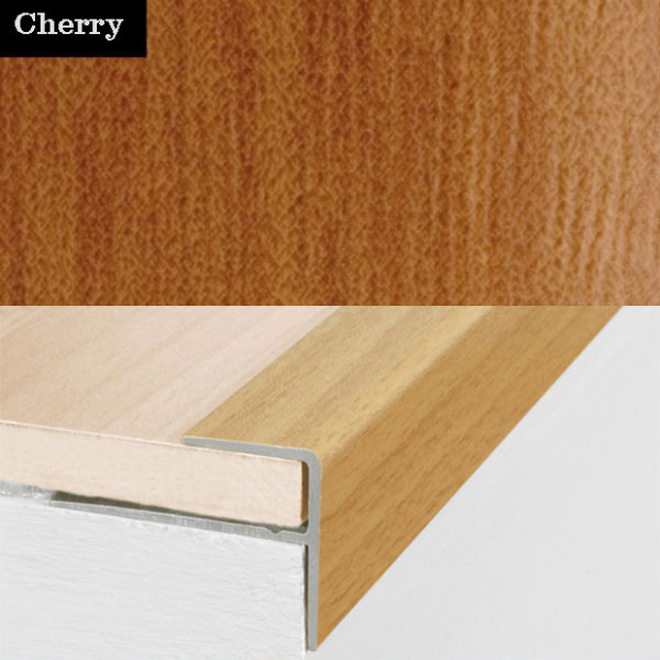 Stair Nosing Edge Trim Push-In Aluminium Wood Effect