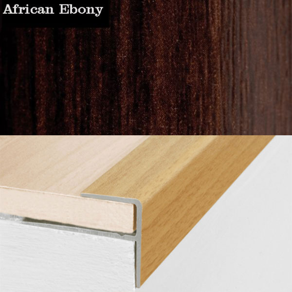 Stair Nosing Edge Trim Push-In Aluminium Wood Effect