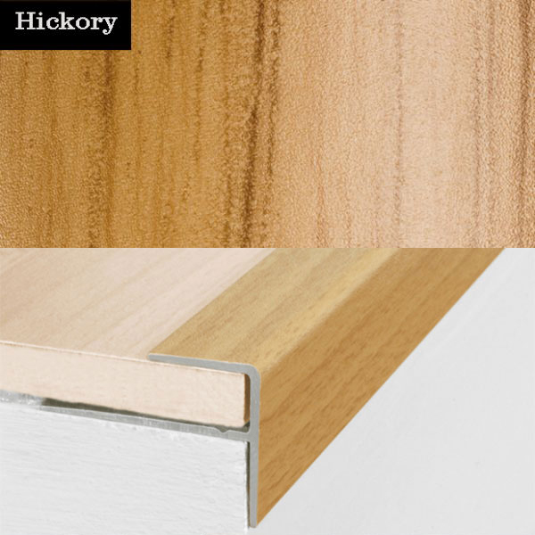Stair Nosing Edge Trim Push-In Aluminium Wood Effect