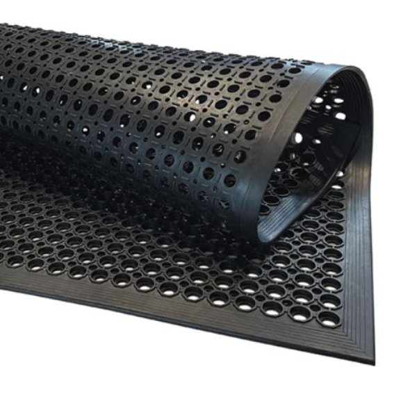 Stand-Alone Rubber Entrance Mat with Honeycomb Design