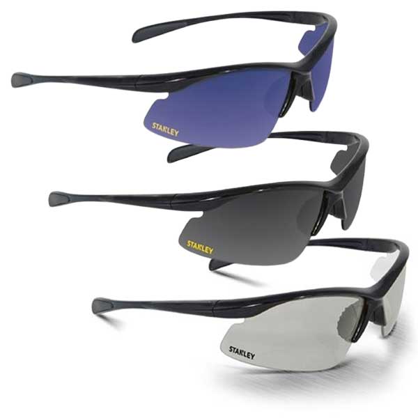 Stanley 10-Base Curved Lens Half Frame Safety Glasses