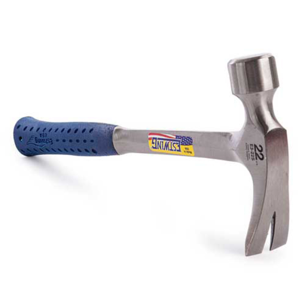 Straight Claw Framing Hammer with Vinyl Shock-Reduction Grip 22oz