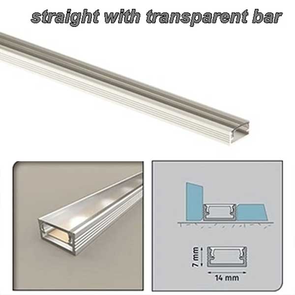 Straight Aluminium PVC Channel for LED Profile Edge Finish