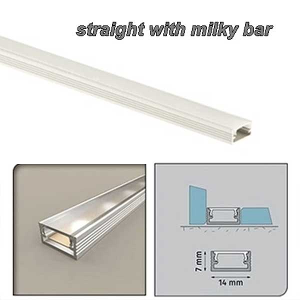 Straight Aluminium PVC Channel for LED Profile Edge Finish