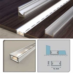 Straight Aluminium PVC Channel for LED Profile Edge Finish