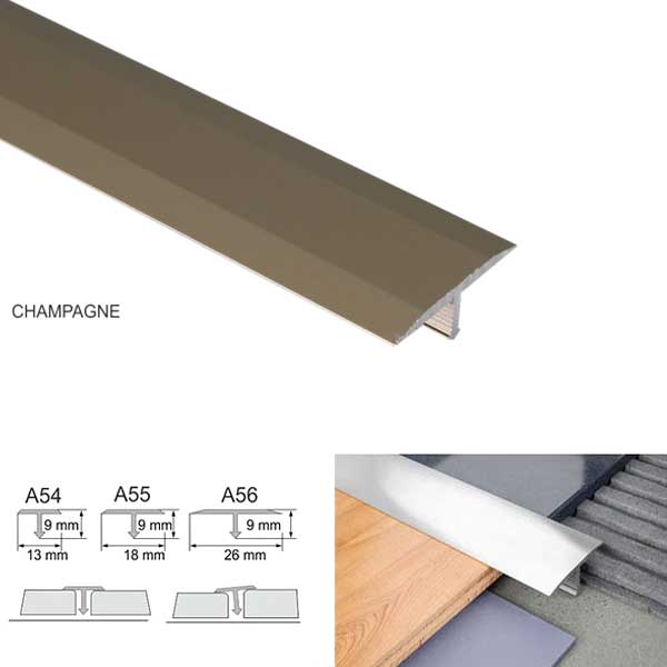 Threshold Trim T Bar Transition Trim For Tiles Aluminium